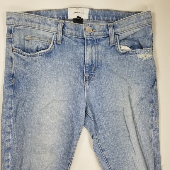 Current elliot Jeans Sz 26 The Fling Destroy Slim Straight Light Wash - Picture 3 of 8